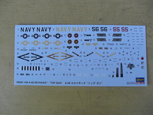 1/48　ハセガワ　A-4E　スカイホーク　トップガン　デカール　