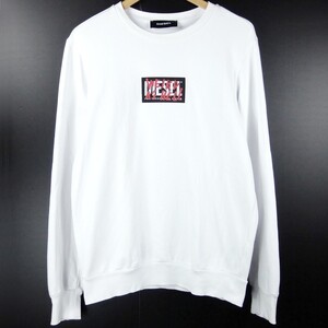 ■DIESEL ディーゼル / SWEATSHIRT / メンズ / ホワイト / ロゴプリント スウェット トレーナー size S / トップス