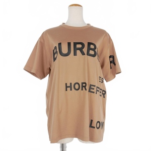 バーバリー BURBERRY ホースフェリープリント オーバーサイズ Tシャツ カットソー 半袖 XS 茶 ブラウン 8048927 国内正規 レディース