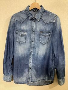 DIESEL ディーゼル　デニムシャツ　ウエスタンシャツ　セレクト　ダンガリーシャツ　メンズ　古着　14 中古品　紳士服　お兄系