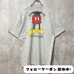 古着 used　Disney ディズニー　Mickey Mouse　ミッキー　半袖オフィシャルプリントTシャツ　グレー