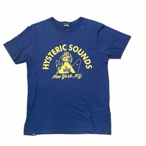 1円スタート HYSTERIC GLAMOUR HYSTERIC SOUND Tシャツ ヒスガール 紺