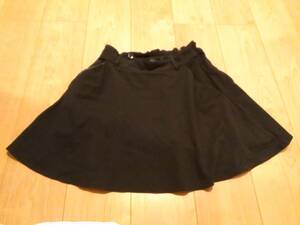 定番　シンプル　美スタイル　上品　シック　フレア　スカート　３８　ブラック　黒