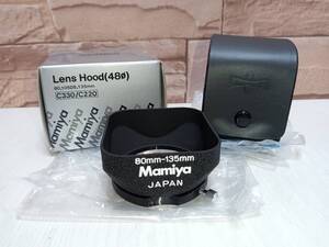 【美品・保管品】MAMIYA マミヤ レンズフード 48φ C330/C220 80mm DS105mm 135mm 検索：カブセ式 角型レンズフード カメラ 周辺機器