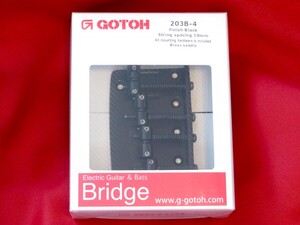 ★新品セール/最安値！★GOTOH／203B-4-B◆国産 高品質 高精度！ ４弦 Bass用ブリッジ ゴトー BK/Black/ブラック