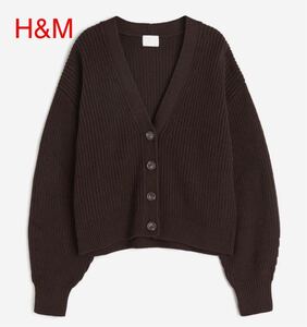 H&M リブニットカーディガン