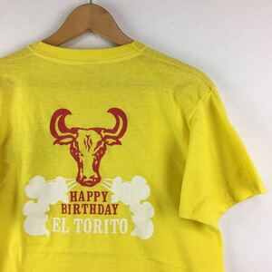 ビンテージ 80s【EL TORITO】Tシャツ タコス USA製 L エル トリート 古着 サルサ ナチョス メキシコ 企業 闘牛 アメカジ ラテン ブリトー