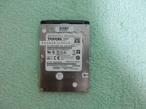  TOSHIBA 2.5inch srialHDD 500GB 7200PRM ハードディスク ①