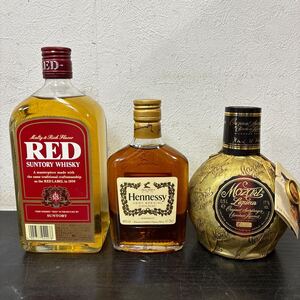 ♪B685 未開栓 古酒 まとめ サントリー ウイスキー RED Hennessy COGNAC ヘネシー コニャック モーツァルト リキュール