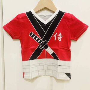 新品 SALE 90cm 定価1,980円 Tシャツ　なりきり　キッズ 侍 綿100%　和風　子供　男の子