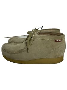 Clarks◆レースアップブーツ/26.5cm/BEG/スウェード/61279428