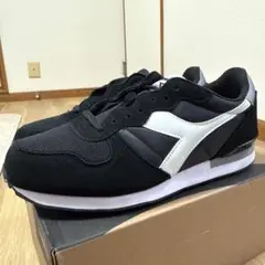 ☆お値下げ☆美品【diadora ランニングシューズ 黒/白】27.5センチ