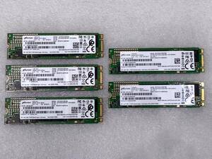 Micron MTFDDAV256TBN-1AR1ZABHA 256GB マイクロン SATA M.2 SSD 5枚セット クリックポスト対応