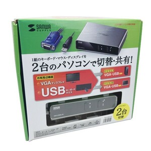 【中古】サンワサプライ パソコン自動切替器(2:1) SW-KVM2LUN