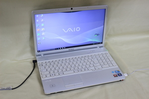 中古ノートパソコン SONY VAIO VPCEB1AFJ Windows10 COREi3 4GB 320GB 15.5inchワイド HD テンキー付 Bluetooth内蔵 OS有 代引き可