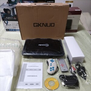 最終処分【箱開封のみ】GKNUO/バッテリー内臓10.1インチポータブルDVDプレーヤーGKN-101