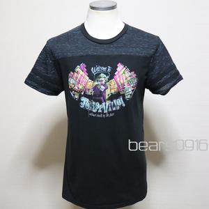 アメリカ購入 USED訳あり品 BATMAN バットマン JOKER ジョーカー LEGO版 グラフィックプリント Tシャツ 杢黒青 ジュニアM