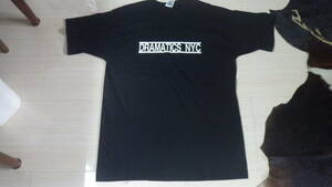 90s ニューヨーク 半袖Tシャツ XL vintage ビンテージ 黒 ブラック USA アメリカ ビッグサイズ nyc newyork シンプル フルーツオブザルーム