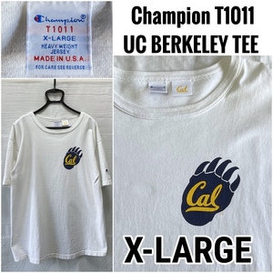 Champion T1011 UC BERKELEY TEE X-LARGE チャンピオン カリフォルニア大学 バークレー校 cal ゴールデンベア Tシャツ XL 