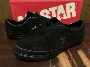 21年製 CONVERSE ONESTAR J SUEDE コンバース ワンスター スエード MADE IN JAPAN 日本製 国産 ブラック BLACK モノクローム 黒 US7.5