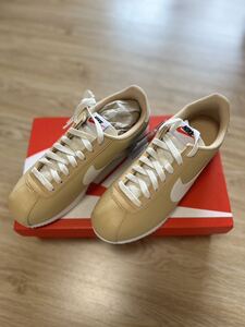 NIKE WMNS CORTEZ LEATHER 薄茶色/白 26.0cm ナイキ ウィメンズ コルテッツ レザー DN1791-200