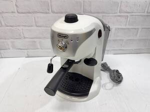 ※59711 DeLonghi エスプレッソカプチーノメーカー EC221W 1.0L 通電〇 朝活 個人保管