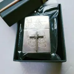 ZIPPO silver 十字架 スカル 蝶々 写真を追加