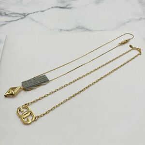 &【売り切り】GIVENCHY ジバンシー ネックレス2点まとめ ゴールドカラー ブランドアクセサリー レディース 