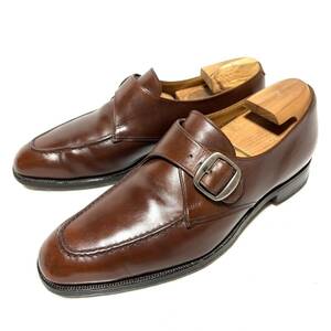 ★CROCKETT&JONES クロケットアンドジョーンズ★SHIPS シップス別注★ALTHORP★7E(25.5)★茶　ブラウン★シングルモンクストラップ★