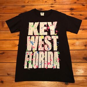 プリントTシャツ　KEY WEST FLORIDA Tシャツ DELTA ブラック　 Sサイズ　アメリカ古着　USA古着