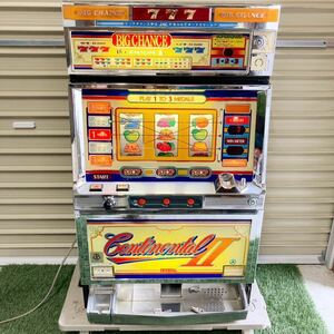 希少 証紙付き 3号機 レトロ ユニバーサル コンチネンタルII コンチ2 動作確認済み ドアキー 設定キー 領収書 即決 398