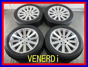 ■中古タイヤホイール■　VENERDi アルミホイール １８インチ 7J +38 6H 139.7 BRIDGESTONE NH100RV 215/55R18 95V 夏 激安 送料無料 K291