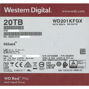 Western Digital製HDD WD201KFGX 20TB SATA600 7200 [管理:1000027144]