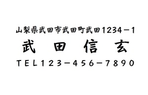 13 即決 住所印 住所判 ゴム印 スタンプ はんこ 送料込