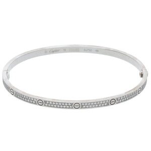 カルティエ ブレスレット LOVE BRACELET PAVE DIAMONDS 18KWG PAVEダイヤブレスレット 中古 SS13