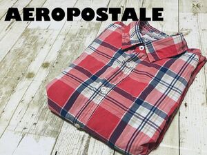 ☆送料無料☆ AEROPOSTALE エアロポステール 海外直輸入 古着 長袖シャツ メンズ XL ピンク トップス 中古 即決