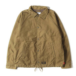 WTAPS ダブルタップス ジャケット サイズ:L WTVUAロゴ ジャングルクロス コーチジャケット (SQD / JACKET) オリーブドラブ アウター