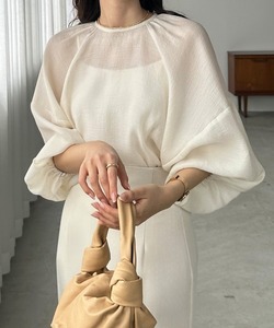 「Louere」 長袖チュニック LARGE アイボリー レディース