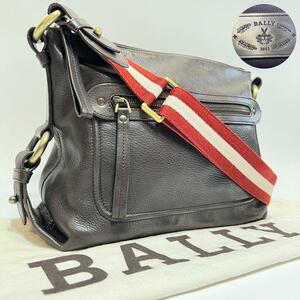 【希少美品】BALLY バリー ショルダーバッグ　メッセンジャー tavua 保存袋付　ブラウン　TRAINSPOTTING トレインスポッティング レザー