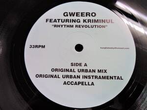 c600#〔12inch〕 GWEERO feat. KRIMINUL - Rhythm Revolution