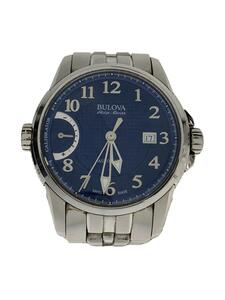 BULOVA◆自動巻腕時計/アナログ/NVY/SLV/63B175