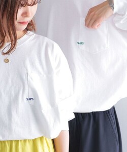 「SHIPS」 長袖Tシャツ SMALL ホワイト メンズ