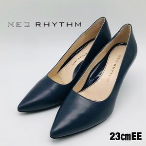 NEO RHYTHM ネオリズム ポインテッド パンプス 紺 国産 2E