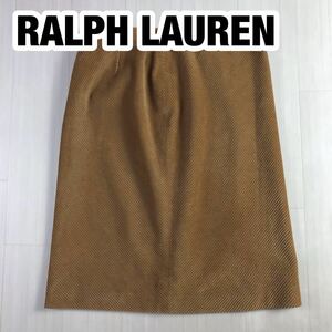 RALPH LAUREN SPORT ラルフローレン スポーツ 膝丈スカート 9 ブラウン コーデュロイ タイトスカート