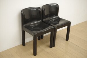 希少 Kartell カルテル 4875 バルトリチェア 2脚セット カルロ・バルトリ デザイナーズ イタリア製 カフェ 屋内 屋外 テラス 黒 モダン B