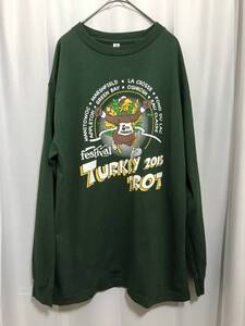 ALSTYLE print T shirt USA古着　used TURKEY TROT プリントロンTシャツ　Mexico Mサイズ