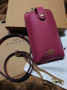 【1スタ】C-572 新品未使用 COACH スマホショルダー 並行輸入品