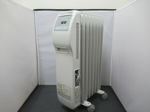 中古 YAMAZEN 山善 オイルヒーター M-1208 8枚フィン 最大1200w 暖房器具 動作確認済