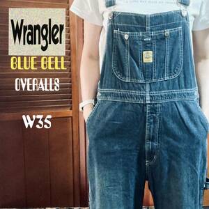 5536 Wrangler BLUE BLUE ラングラー オーバーオール サロペット Fサイズ