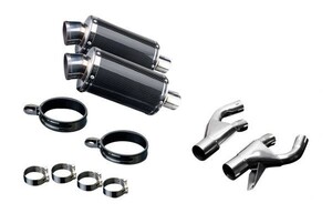 DELKEVIC スリップオンカーボンオーバルマフラー★YAMAHA VMAX1200 1984-2007 225mm KIT0370